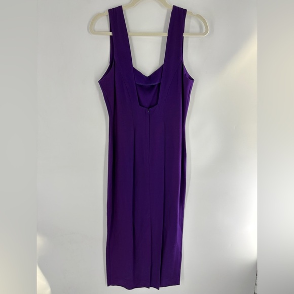 Elegant Purple Sleeveless Dress - Picture 4 of 8